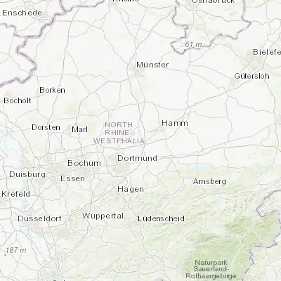 Map showing location of Bergkamen (51.616330, 7.644510)