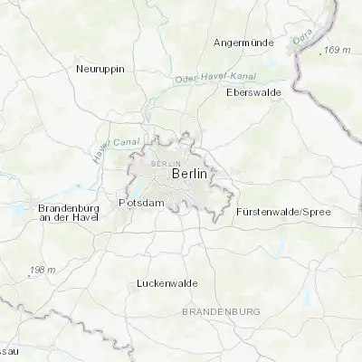 Map showing location of Berlin Treptow (52.493760, 13.444690)