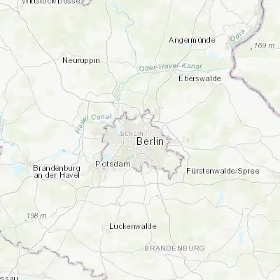 Map showing location of Berlin (52.524370, 13.410530)