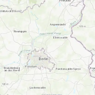 Map showing location of Bernau bei Berlin (52.679820, 13.587080)