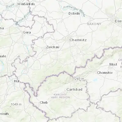 Map showing location of Bernsbach (50.576240, 12.767510)