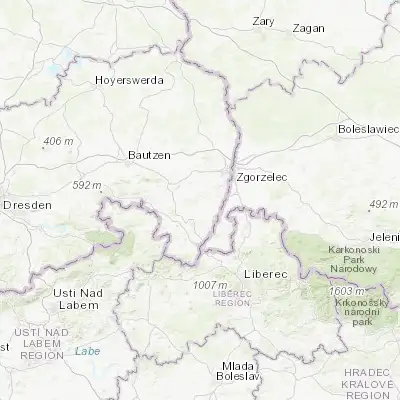 Map showing location of Bernstadt (51.047360, 14.827840)