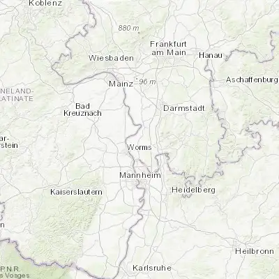 Map showing location of Biblis (49.691670, 8.458610)