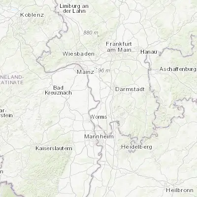 Map showing location of Biebesheim (49.780880, 8.466960)