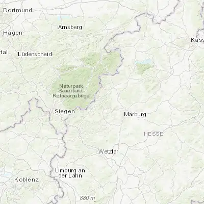 Map showing location of Biedenkopf (50.911250, 8.530160)