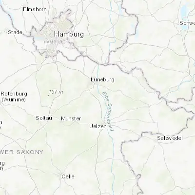 Map showing location of Bienenbüttel (53.141570, 10.486790)