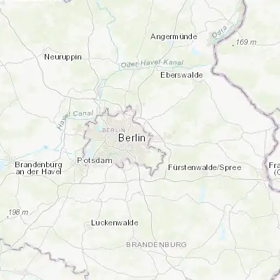 Map showing location of Biesdorf (52.509060, 13.553400)