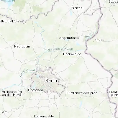 Map showing location of Biesenthal (52.766160, 13.644160)