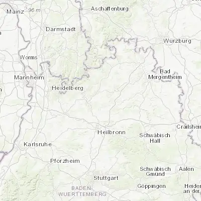 Map showing location of Billigheim (49.348610, 9.253890)