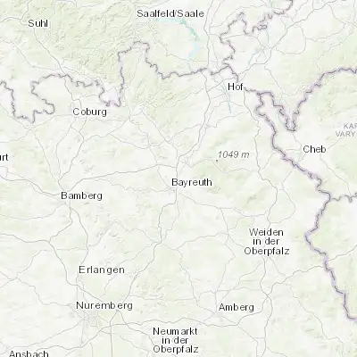 Map showing location of Bindlach (49.981670, 11.613890)