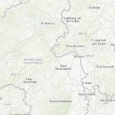 Map showing location of Bingen am Rhein (49.966750, 7.899200)