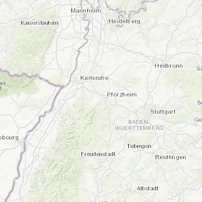 Map showing location of Birkenfeld (48.866670, 8.633330)