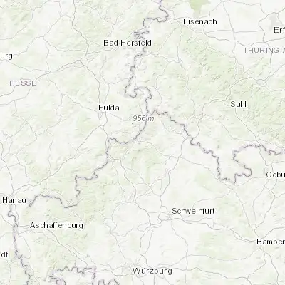 Map showing location of Bischofsheim in der Rhön (50.402390, 10.007510)