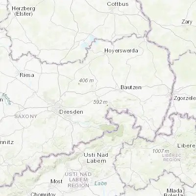 Map showing location of Bischofswerda (51.127710, 14.179740)
