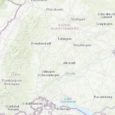Map showing location of Bisingen (48.310120, 8.917380)