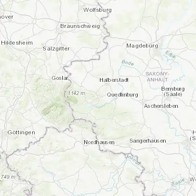 Map showing location of Blankenburg (51.790250, 10.955090)