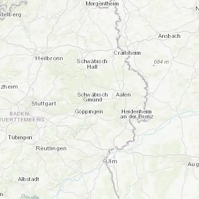 Map showing location of Böbingen an der Rems (48.819550, 9.921300)
