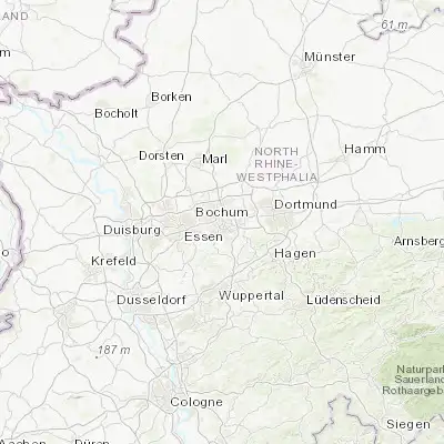 Map showing location of Bochum (51.481650, 7.216480)