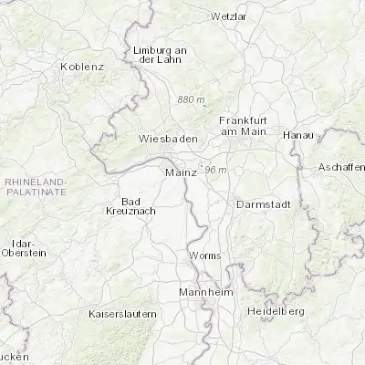 Map showing location of Bodenheim (49.935280, 8.320000)