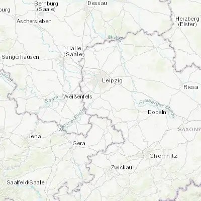 Map showing location of Böhlen (51.200610, 12.386220)