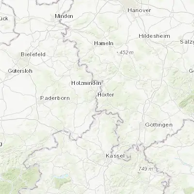 Map showing location of Boffzen (51.750650, 9.398240)