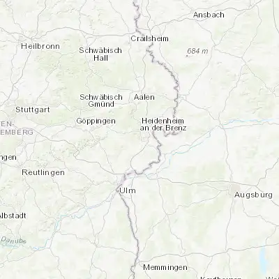 Map showing location of Bolheim (48.631410, 10.149950)