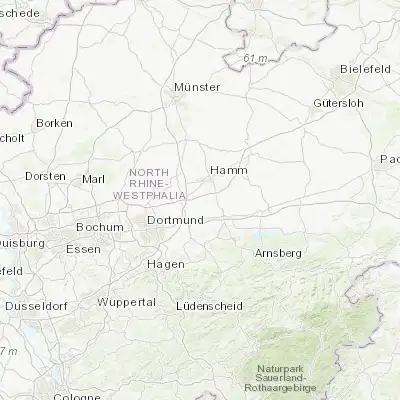 Map showing location of Bönen (51.600000, 7.766670)