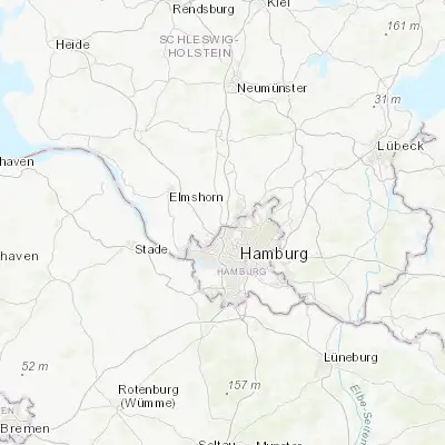 Map showing location of Bönningstedt (53.666670, 9.916670)