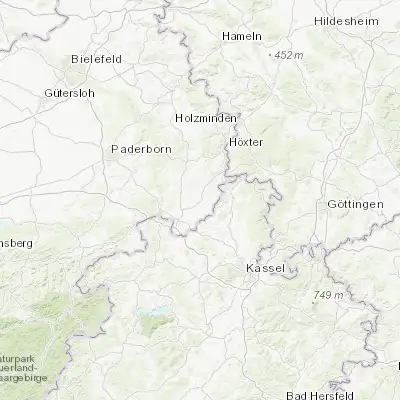 Map showing location of Borgentreich (51.569170, 9.241130)