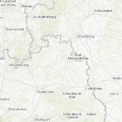 Map showing location of Boxberg (49.479650, 9.640060)