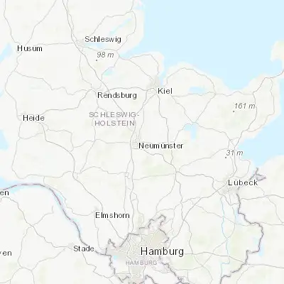 Map showing location of Brachenfeld-Ruthenberg (54.071540, 10.009200)