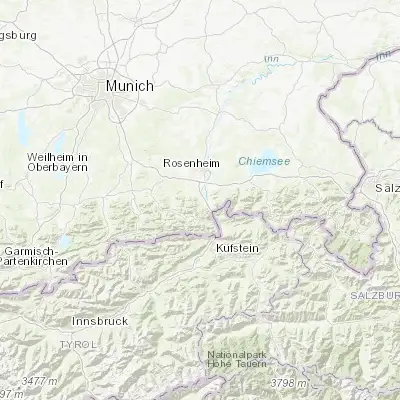 Map showing location of Brannenburg (47.739960, 12.091660)