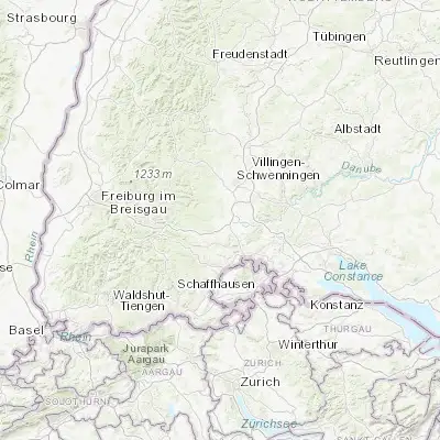 Map showing location of Bräunlingen (47.929570, 8.448060)