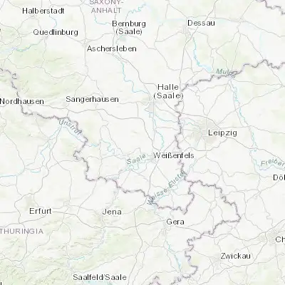 Map showing location of Braunsbedra (51.286020, 11.889870)