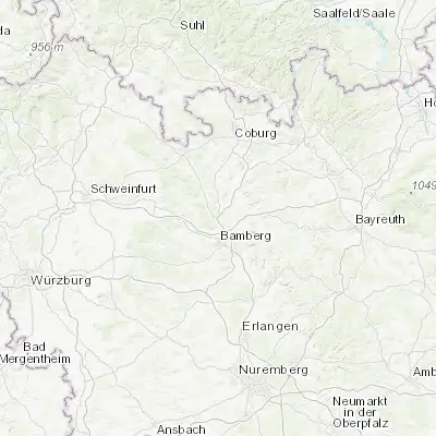 Map showing location of Breitengüßbach (49.972090, 10.885910)