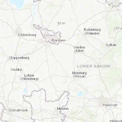 Map showing location of Bruchhausen-Vilsen (52.829310, 8.990660)