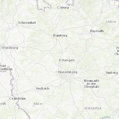 Map showing location of Bubenreuth (49.627450, 11.017230)