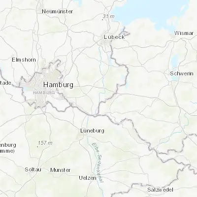 Map showing location of Büchen (53.480080, 10.617600)