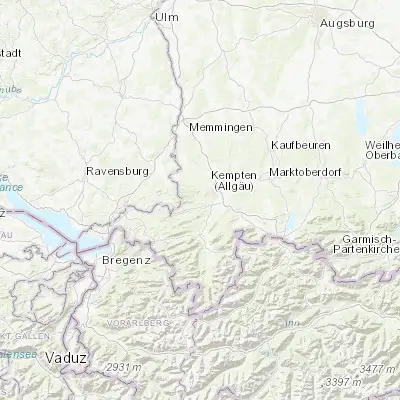 Map showing location of Buchenberg (47.695930, 10.239270)