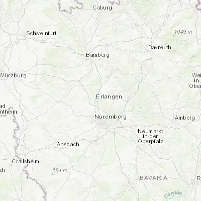 Map showing location of Buckenhof (49.593240, 11.050440)