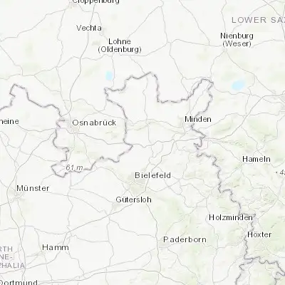 Map showing location of Bünde (52.198370, 8.586440)