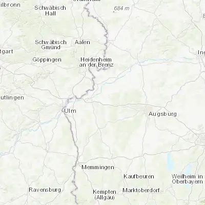 Map showing location of Burgau (48.431590, 10.409890)