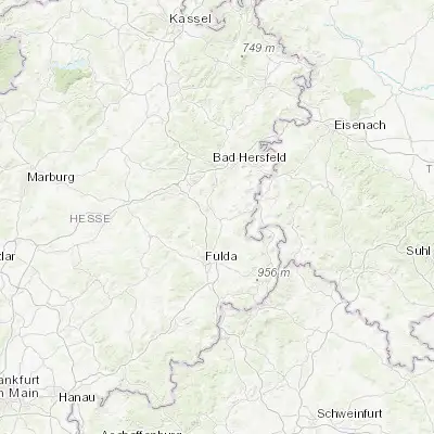 Map showing location of Burghaun (50.696840, 9.724530)