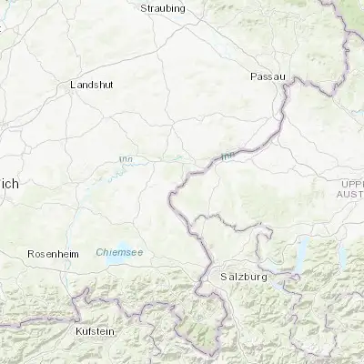 Map showing location of Burghausen (48.169250, 12.831390)