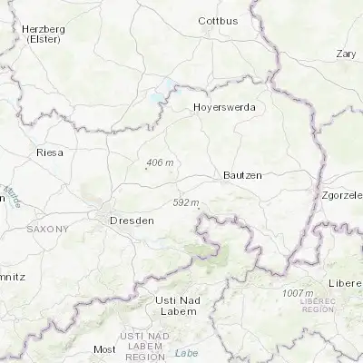 Map showing location of Burkau (51.175790, 14.173290)