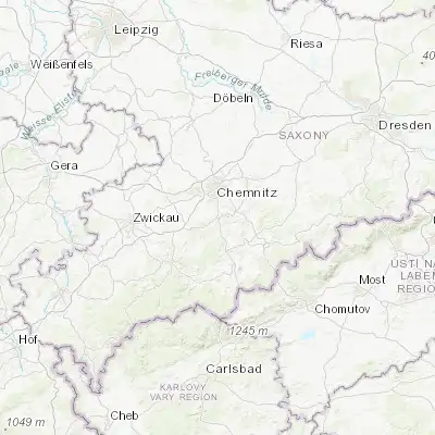 Map showing location of Burkhardtsdorf (50.733330, 12.916670)