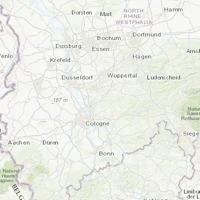 Map showing location of Burscheid (51.084680, 7.113930)
