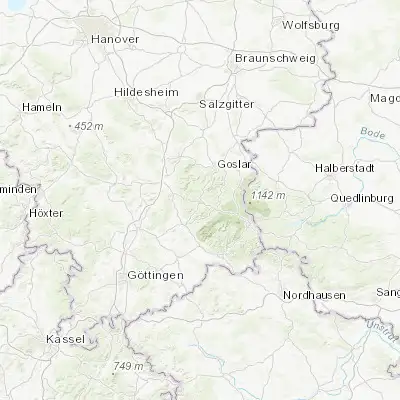 Map showing location of Clausthal-Zellerfeld (51.809490, 10.338210)