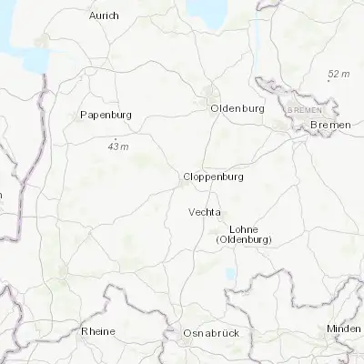Map showing location of Cloppenburg (52.847540, 8.045000)
