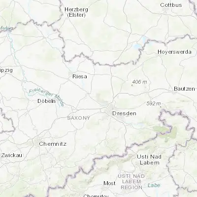 Map showing location of Coswig (51.132040, 13.583120)
